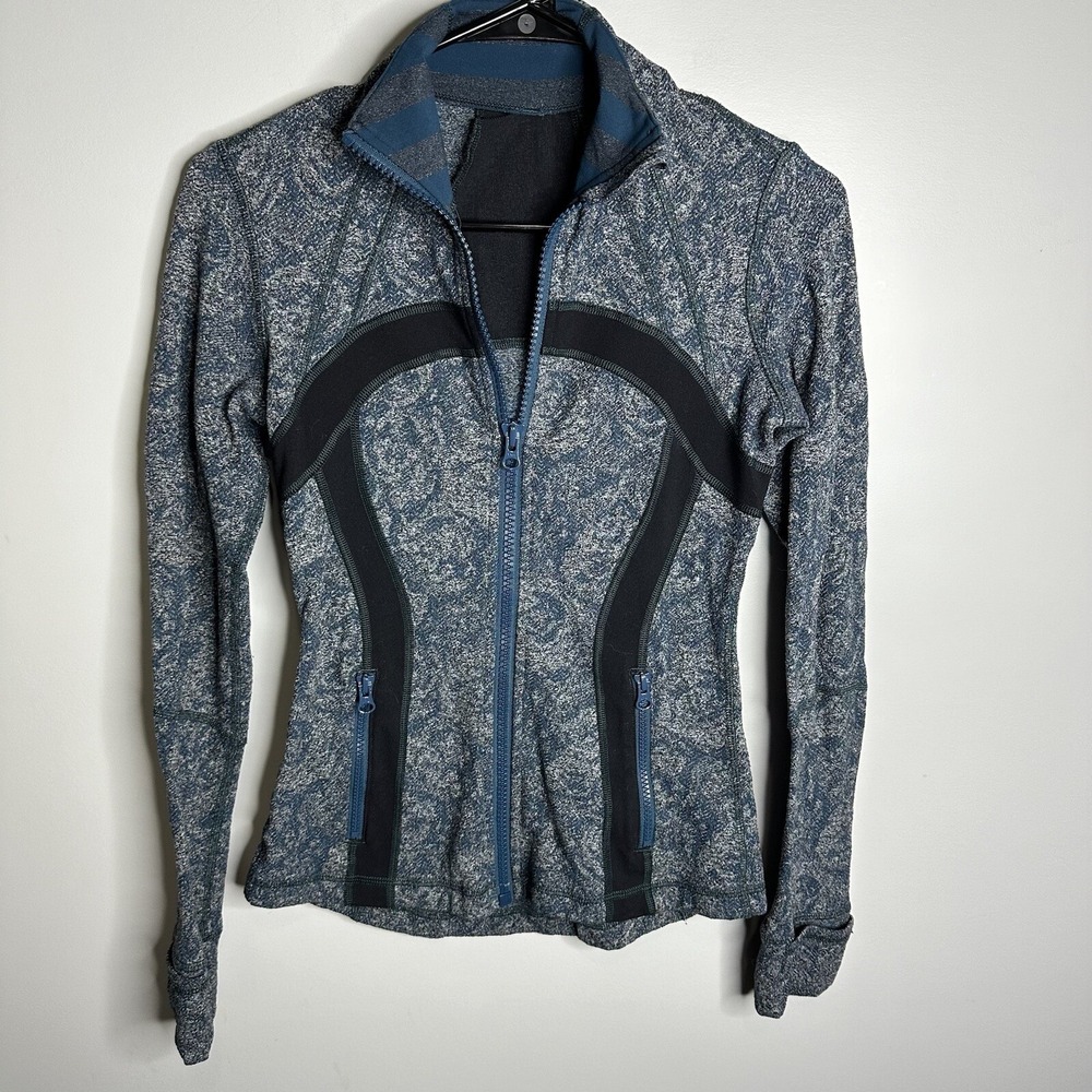 Women's Lululemon‎ Size 4 Define Jacket Full Zip Sweatshirt Brushed Herringbone